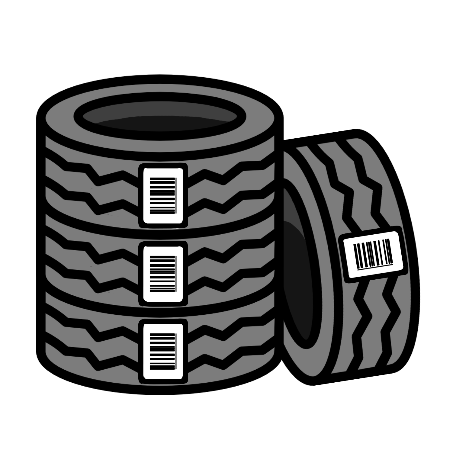 Pneus com código de barra ou etiquetas Inmetro